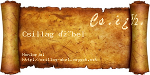 Csillag Ábel névjegykártya