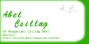 abel csillag business card